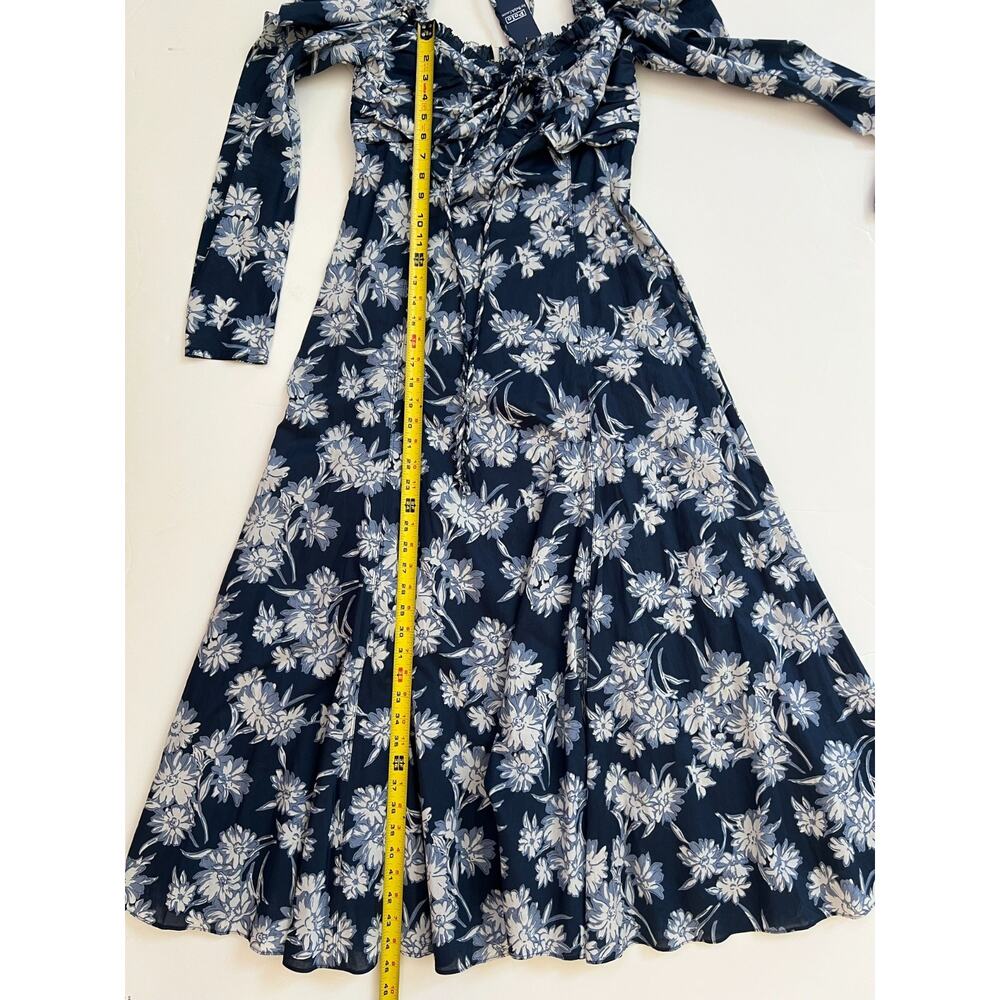 Polo Ralph Lauren Bloom Gathered Floral Cotton Cocktail Midi Dress Sz 6 $598 - Picture 7 of 16